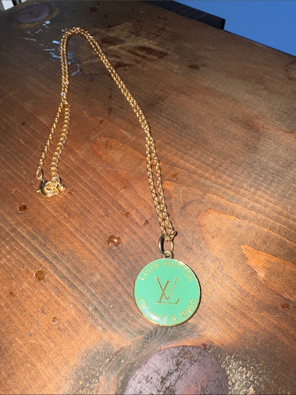 🦋💚⛓️Louis Vuitton Tiffany Blue Trucks and Bags Pendant